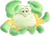 Peluche Crabe Animal Marin Anna Club Plush Vert 15 cm