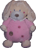 Peluche Nicotoy Lapin Laline Rose 45 cm