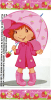 Sticker Charlotte Aux Fraises Avec son parapluie 37 cm