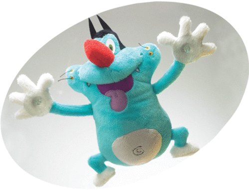 Peluche Ventouse Oggy et les cafards 22 cm